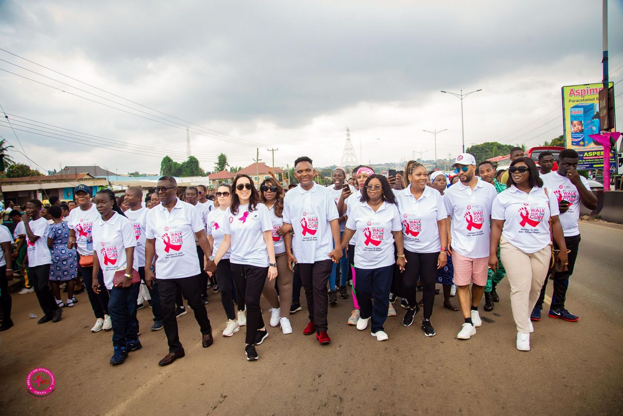 BCI Walk for the Cure — supporters marching across Ghana