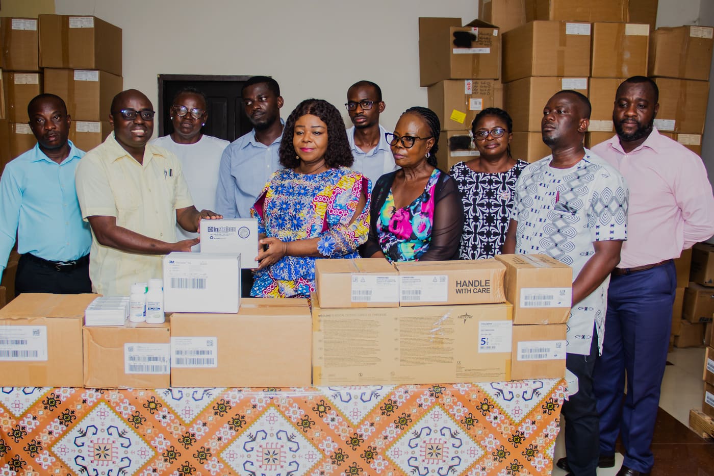 BCI and Direct Relief essential-medicines handover at Peace and Love Hospital