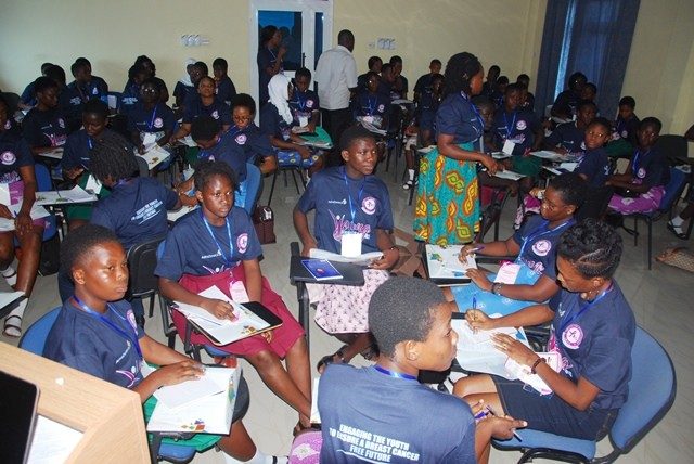 YABCA training session — students in programme t-shirts taking notes in class